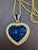 Invisible Mystery Set Sapphire and Diamond Heart Pendant 18 Karat Yellow Gold For Sale In New York - Image 6 of 18