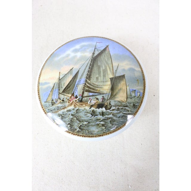 A traditional English pot lid on its original base. During the second half of the 19th century various personal products,...