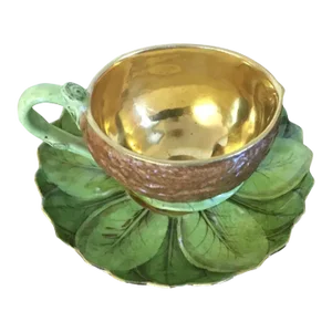 Antique Circa 1815 French Empire Porcelain Cup and Saucer for Chocolate or Coffee by Dagoty - 2 Pieces