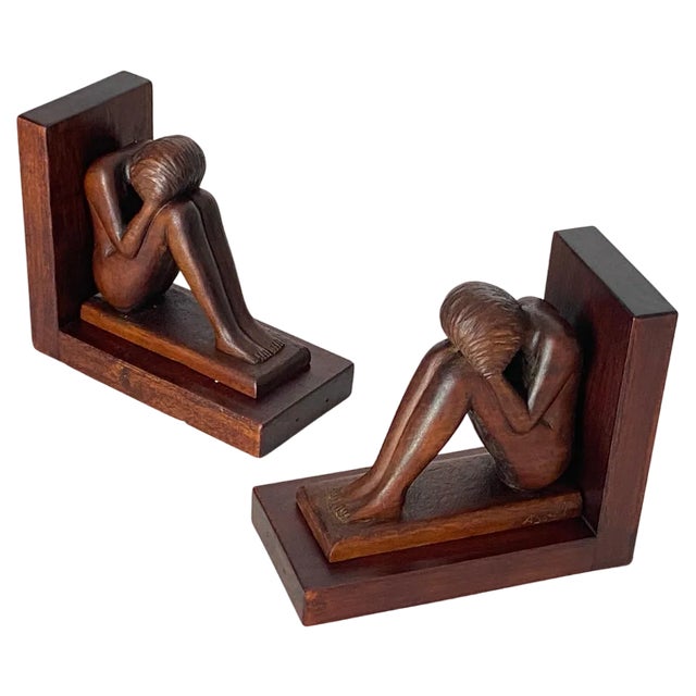 Art Deco Bird Book Ends, France, 1940s, Set of 2 For Sale