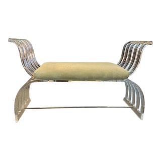 Mid-Century Lucite Bench in the Manner of Charles Hollis Jones For Sale