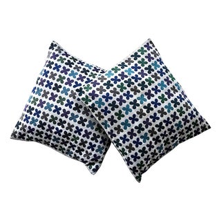 Vintage Quatrefoil by Alexander Girard Pillow Covers, a Pair For Sale