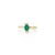 14k Yellow Gold Oval-Cut Natural Emerald & Diamond Promise Ring Size 5.5 For Sale - Image 4 of 17