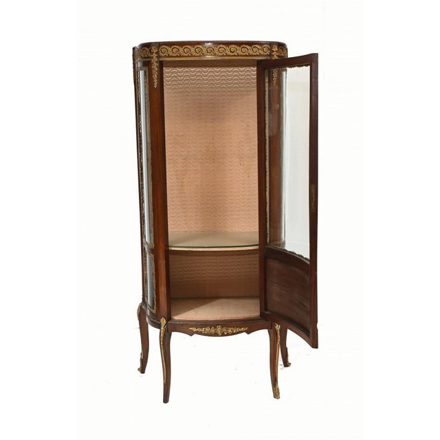 Textile French Vitrine Painted Display Cabinet from Vernis Martin, 1890s For Sale - Image 7 of 10