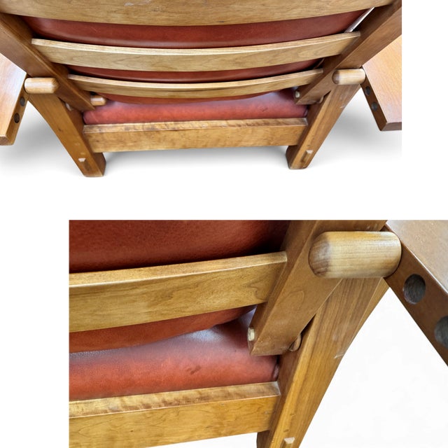 Stickley Spindle Reclining Leather Morris Chairs, a Pair For Sale - Image 16 of 18