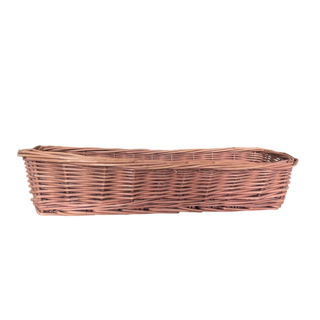Vintage French Country Wicker Baguette Bread Basket For Sale - Image 11 of 14
