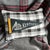 American Kentucky Vintage Pennant on New Woven Plaid Throw Pillow For Sale - Image 3 of 4