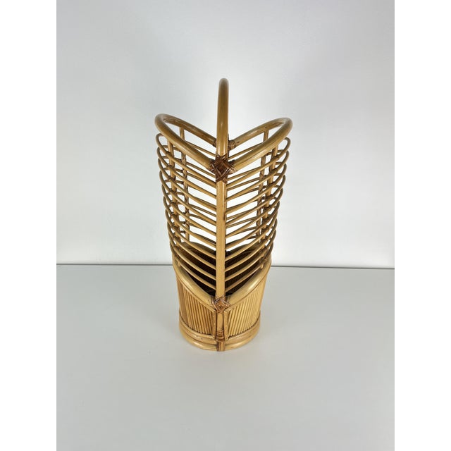 Mid-Century Bamboo Umbrella Stand, Italy, 1960s For Sale - Image 10 of 10