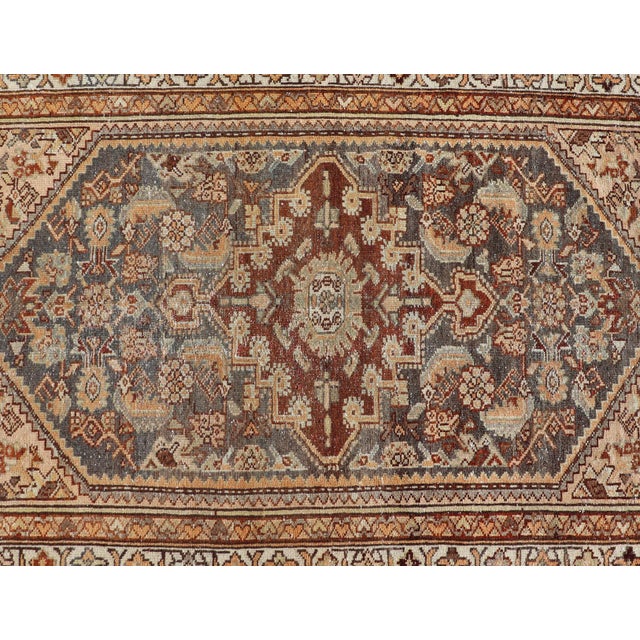 Antique Persian Malayer Runner With All-Over Sub-Geometric Medallion Design 3'1 X 13'0 For Sale - Image 11 of 13