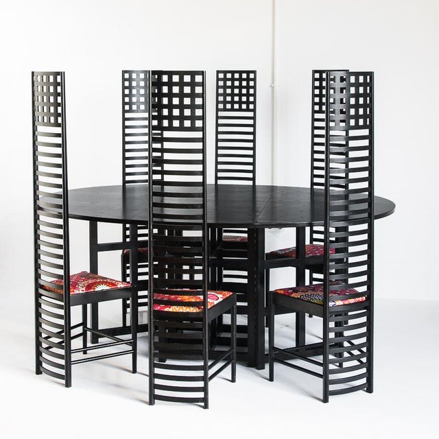 Cassina 292 Chairs by Charles Rennie Mackintosh for Cassina, Italy, 1990s, Set of 4 For Sale - Image 4 of 18