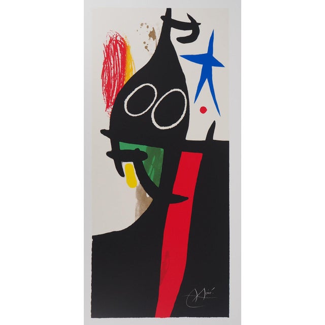 Joan Miro (1893-1983) (after) Blue star buckwheat screen printing Signed in the plate On thick paper Total dimensions 98 x...