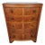 Vintage English Bow Front Chest of Drawers in Walnut, 1960s For Sale