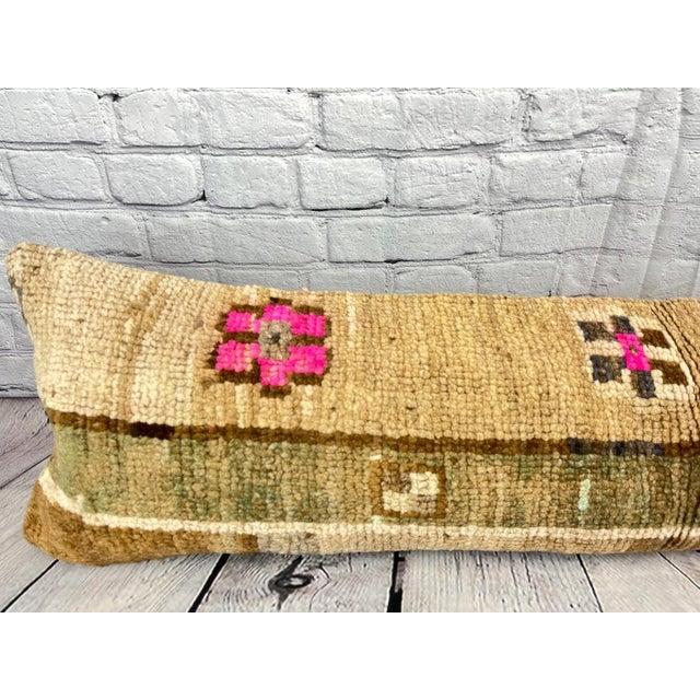 12 x 46 Lumbar Rug Pillow Comfort Nook Turkish Pillow Cushion Cover For Sale - Image 4 of 7