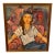 Vintage Sarah Geissbuhler Holl 1993 Large Framed Original Painting on Canvas Signed by Artist For Sale