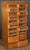 Industrial Double Haberdasher's Cabinet With Glass-Fronted Drawers From England For Sale - Image 3 of 12