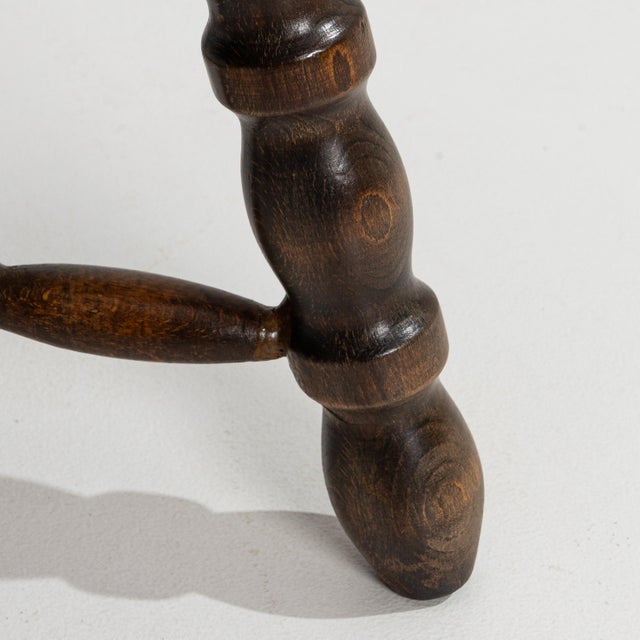 Mid-Century Modern 1970s French Bobbin Stool For Sale - Image 3 of 12