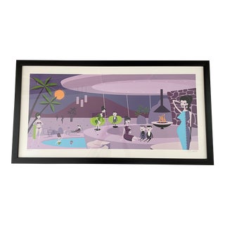 Shag (Josh Angle) 2003 Print "Palm Springs After Dark" Mid Century Modern Limited Edition For Sale