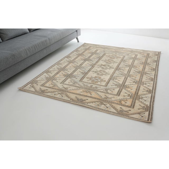 Turkish Vintage Turkish Area Rug, Hand-Knotted Wool, Traditional Anatolian Carpet For Sale - Image 3 of 10