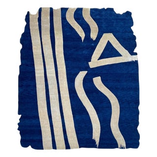 Hand-Knotted Talisman Tattoo Rug in Wool and Bamboo by Dinodo Studio For Sale