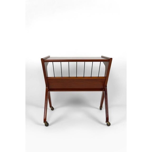 Mi-Ccentury Modern Teak Trolley, Italy, 1950s For Sale - Image 6 of 15