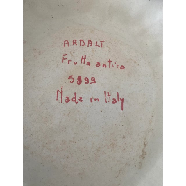 Mid-Century Italian Baroque Ardalt Frutta Antico Signed Ceramic Plant Stand For Sale - Image 10 of 13