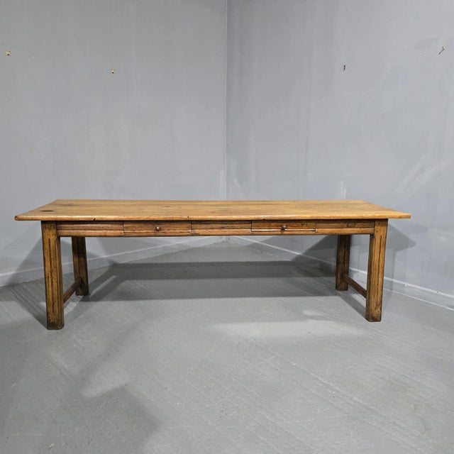 Large English Farmhouse Refectory Table, 1880s For Sale - Image 13 of 13