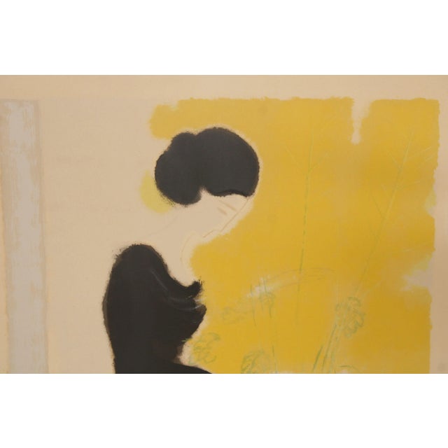 Mid 20th Century Andre Brasilier Woman with Flowers Signed Lithograph For Sale In Philadelphia - Image 6 of 12