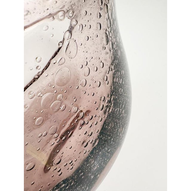 Gold Biot Bubble Glass Salad Bowl or Catchall, France, 1970s For Sale - Image 8 of 11