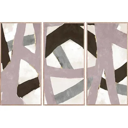 ZBC's Mauve Weave Triptych is an evolution of the malta series' gestural brushes of paint with even more bold, opaque and...