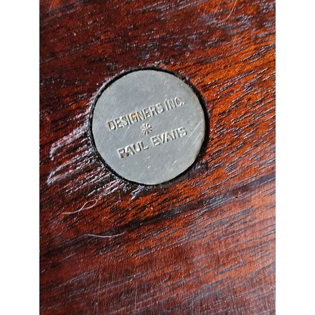 Early Signed Paul Evans Round Walnut Platter With Pewter Sunburst Inlay For Sale In Philadelphia - Image 6 of 6