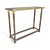 A handsome console or sofa table in warm brass with a glass top. Nice petite size that lends itself to many uses....