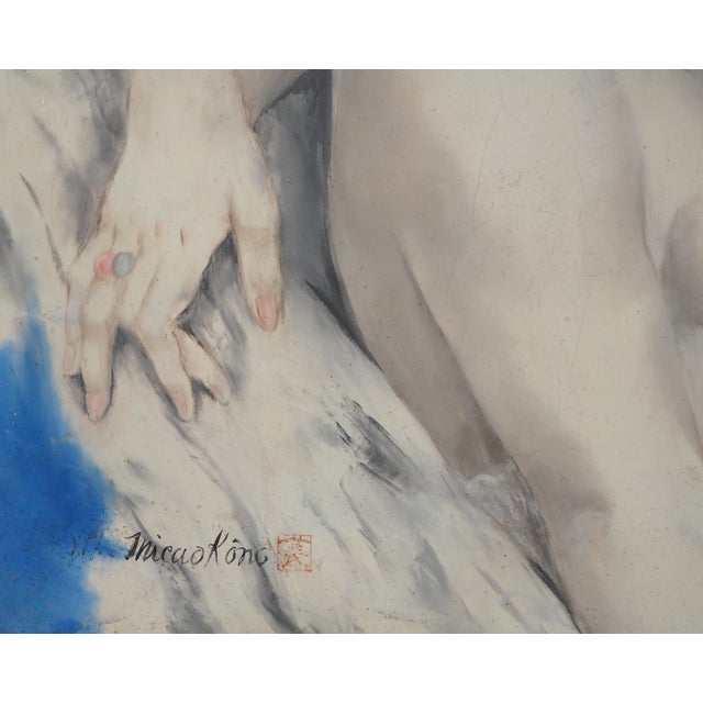 Micao Kono, Sleeping Ballerinas, Oil on Canvas For Sale - Image 6 of 8