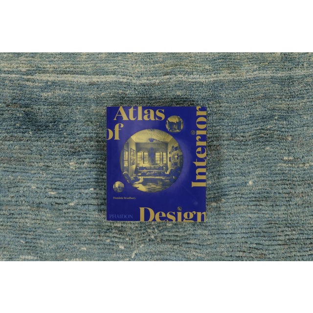 Rug & Kilim’s Contemporary Textural Kilim in Teal and Beige Striae For Sale - Image 9 of 9