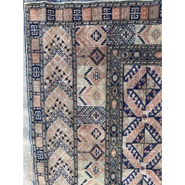 Turkmen Wool and Silk Rug, 1970s For Sale - Image 6 of 18