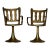 Vintage English Traditional Miniature Solid Brass Chairs, a Pair For Sale