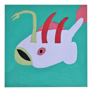 "Angler Fish (P0825)" Original Contemporary Painting by Saul Alegria For Sale