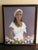Original 1993 Folk Art Acrylic Painting Woman With Flowers Caribbean Style Portrait For Sale - Image 9 of 9