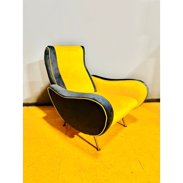 Blue Vintage Lady Lounge Chair by Marco Zanuso for Arflex, 1951 For Sale - Image 8 of 8