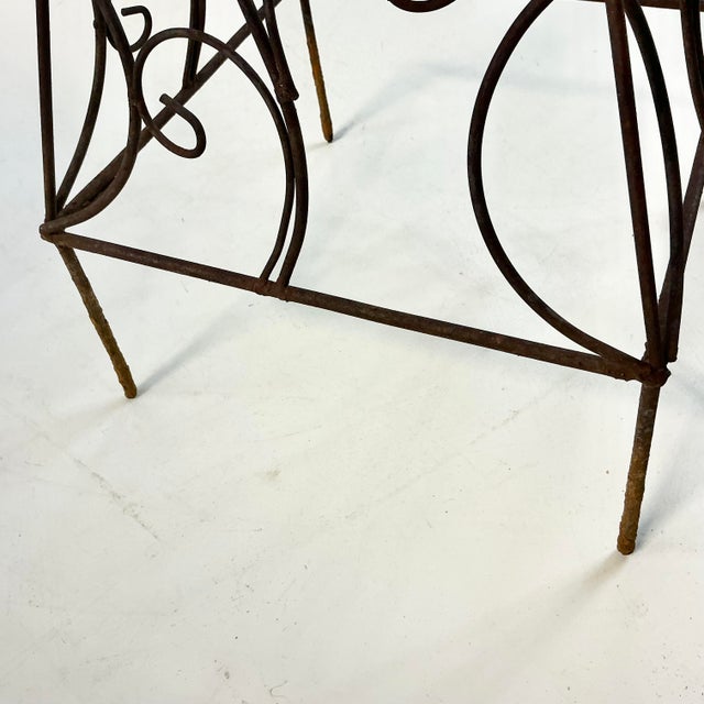1970s Vintage Art Nouveau Square Rustic Mexican Garden Topiary Frame For Sale - Image 10 of 11