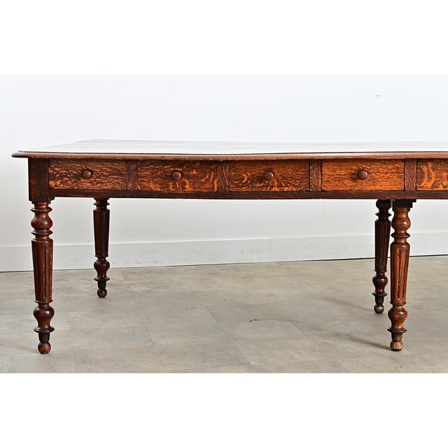 Wood French 19th Century Oak Dining Table from a Nunnery For Sale - Image 7 of 14