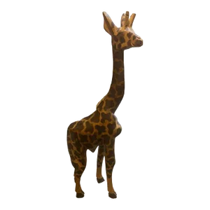 Hand-Carved Wooden Decorative Giraffe