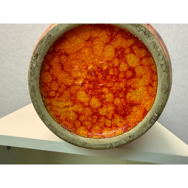 Vintage Fat Lava Vase in Orange from Scheurich, 1970s For Sale - Image 14 of 16