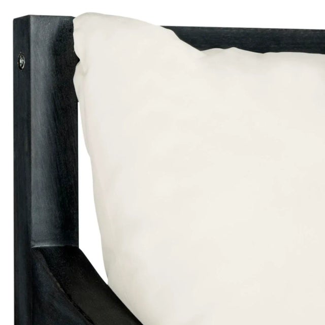 Modern Lounger in Dark Slate Grey & Beige For Sale - Image 3 of 6