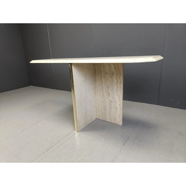 Vintage Travertine Console Table, 1970s For Sale - Image 4 of 11