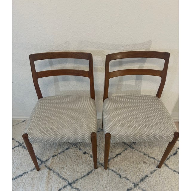 Wood Anne Chairs with Teak Frames by Johannes Andersen for Uldum Møbelfabrik, 1960s, Set of 2 For Sale - Image 7 of 14