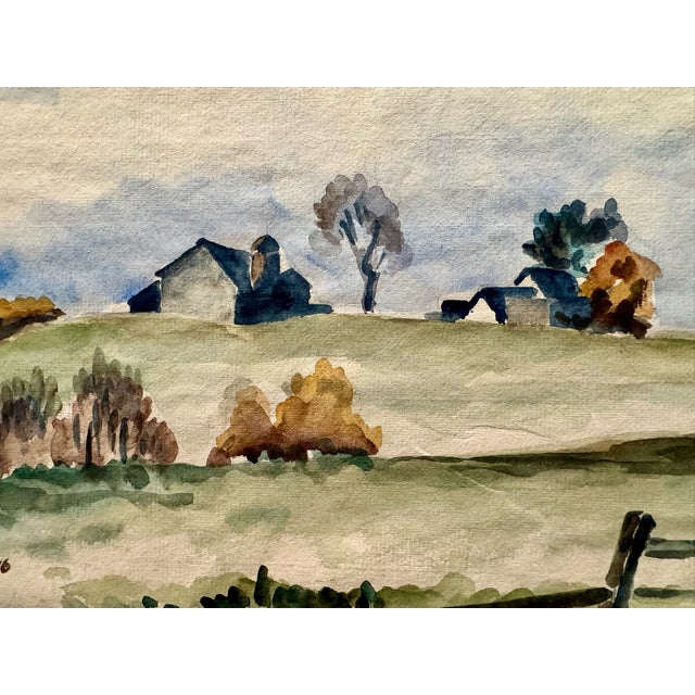 Original watercolor on paper by Henry Emil Salloch, also known as Heinz Emil Salloch, the German-born American artist and...