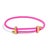 Neon Pink Glow Adjustable Gold Rope Bracelet For Sale - Image 9 of 9