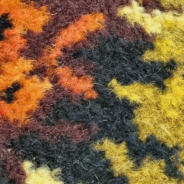 Vintage Palm Tree Pattern Wool Rug, 1960s For Sale - Image 10 of 18