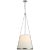 Reese 18" Pendant in Polished Nickel with Linen Shade Designer: Marie Flanigan Canopy: 5.25" Round Mounting: Chain Shade...