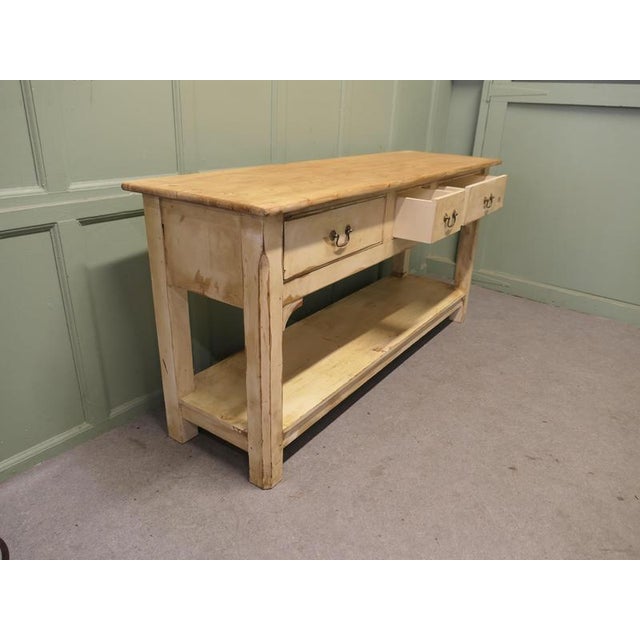 20th Century Rustic Painted Pine Pot Board Dresser, 1970s For Sale - Image 4 of 8